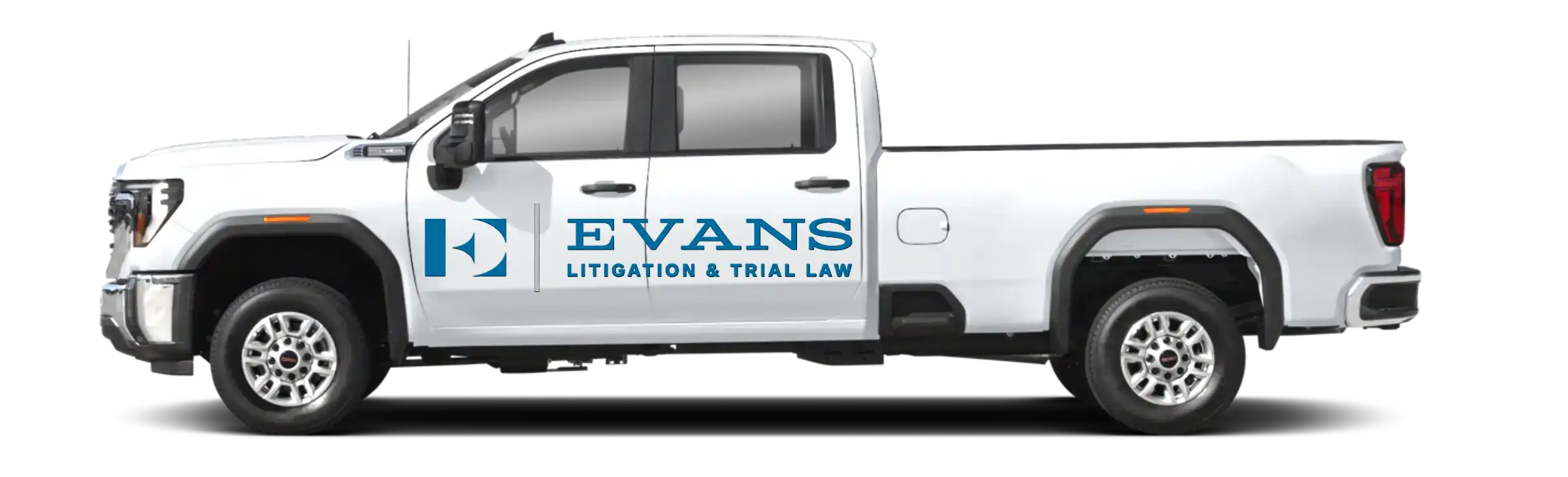 truck in profile with Evans logo